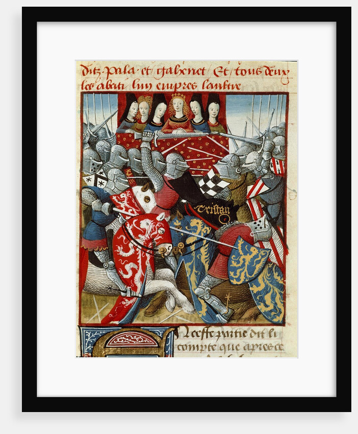 Tournament of Knights - from Roman du Chevalier Tristan by Anonymous