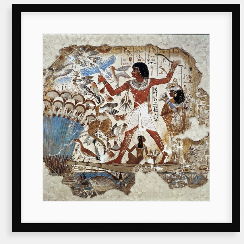 Egyptian civilization: Nebamun hunting birds by Anonymous
