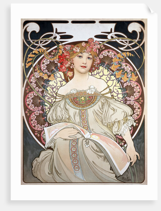 Calendar Illustration by Alphonse Mucha