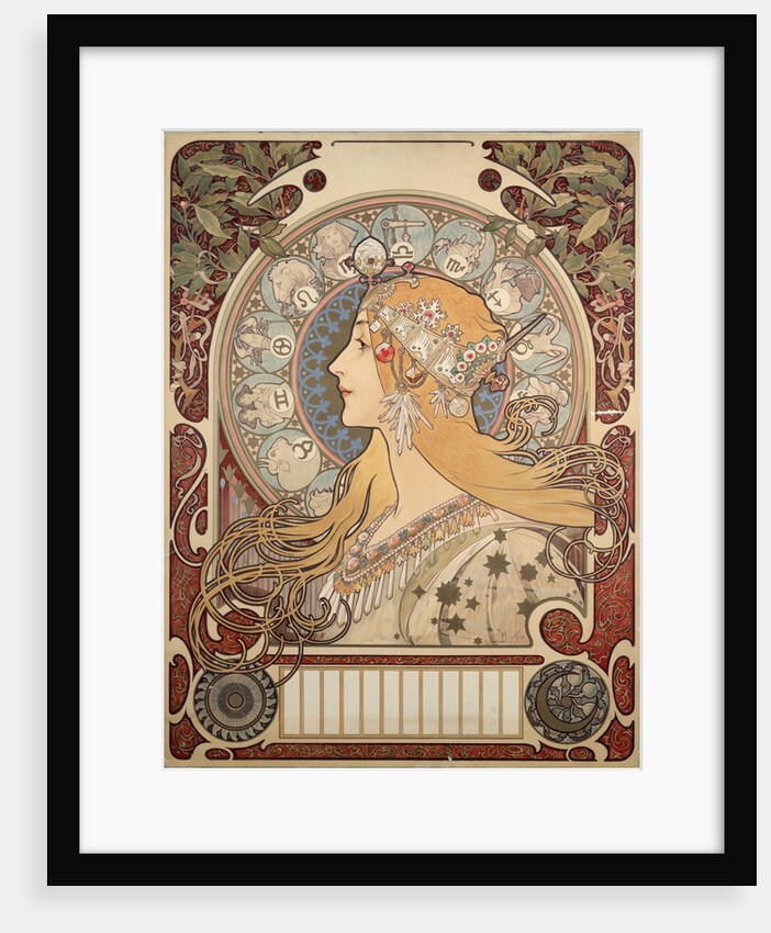 Poster illustration by Alphonse Mucha for La Plume