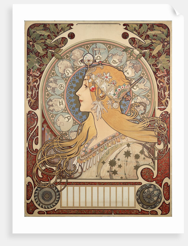Poster illustration by Alphonse Mucha for La Plume