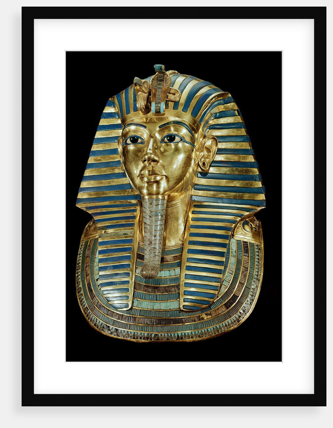 Golden funeral mask of the King Tutankhamun by Anonymous