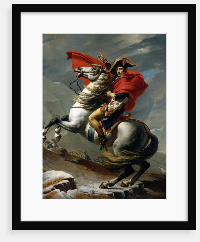 Napoleon I Bonaparte Crossing the St Bernard Pass 1800 by by Jacques-Louis David