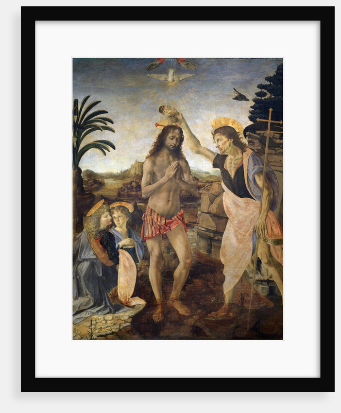 Baptism of Christ by Leonardo da Vinci and Andrea del Verrocchio by Anonymous