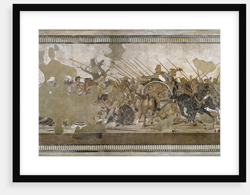 Mosaic of Battle of Issus between Alexander the Great and Darius III by Anonymous