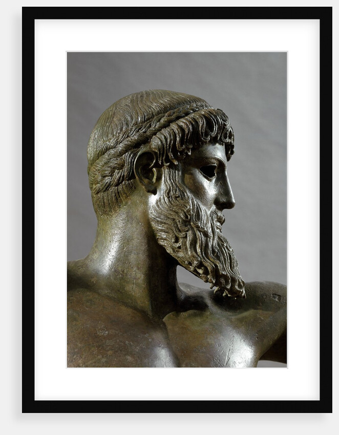 Detail of bronze sculpture of Poseidon or Zeus by Kalamis