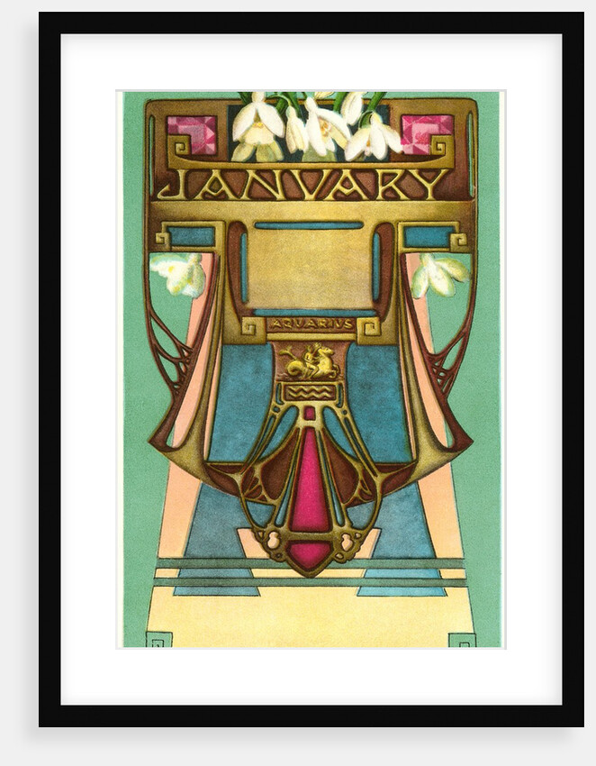 Art Nouveau January, Aquarius by Anonymous