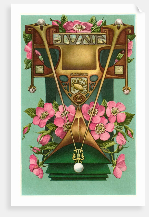 Art Nouveau June, Cancer by Anonymous