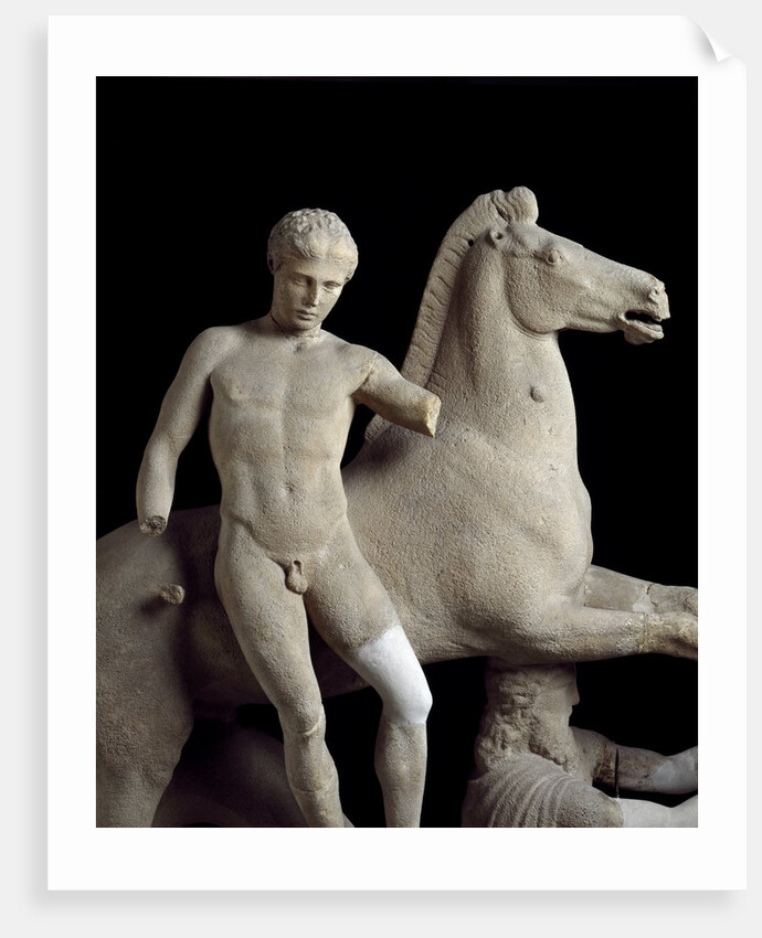 Detail of sculpture group of the Dioscuro by Anonymous