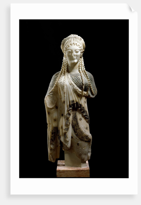 Marble sculpture of kore by Anonymous