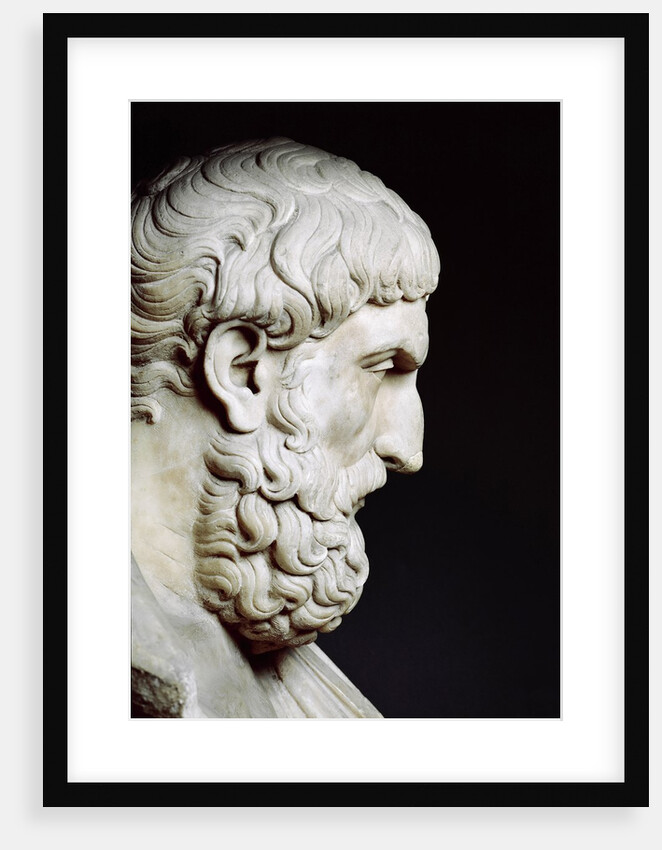 Bust sculpture of Epicurus by Anonymous