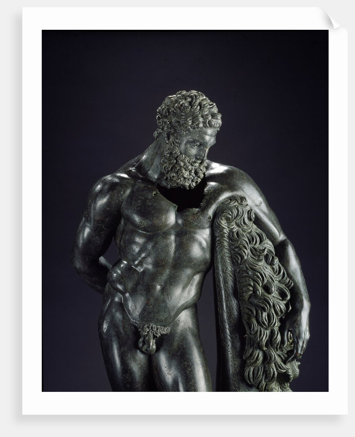 Detail of Herakles resting by Lysippos