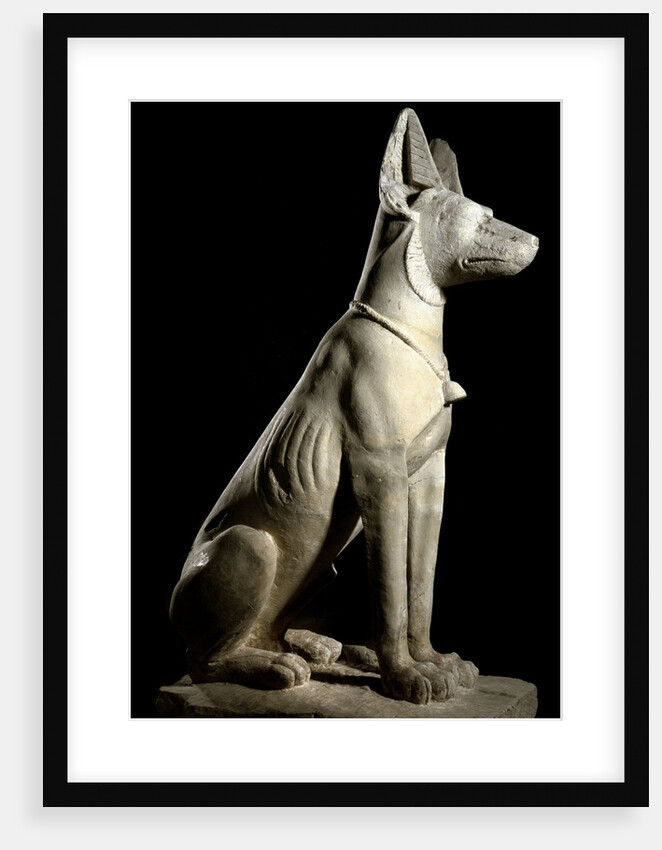 Ancient Egyptian sculpture of Anubis by Anonymous