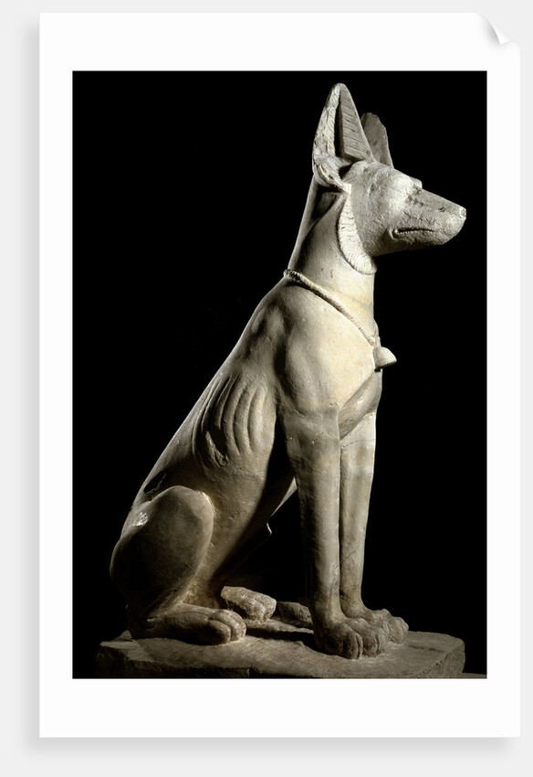 Ancient Egyptian sculpture of Anubis by Anonymous