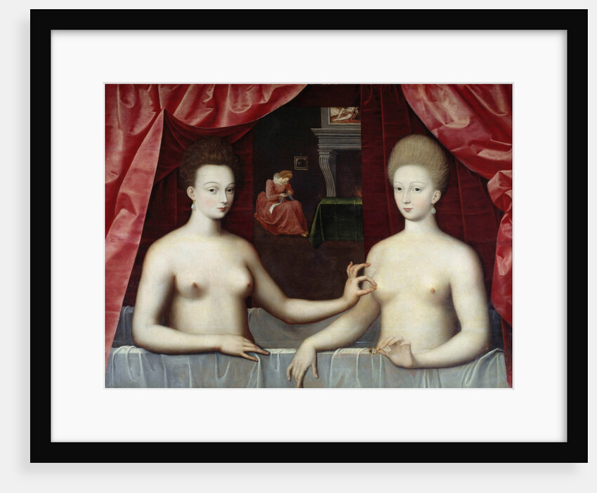 Portrait of Gabrielle d'Estrees and her sister by Anonymous