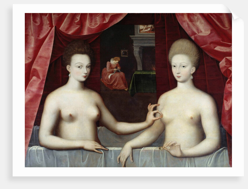 Portrait of Gabrielle d'Estrees and her sister by Anonymous