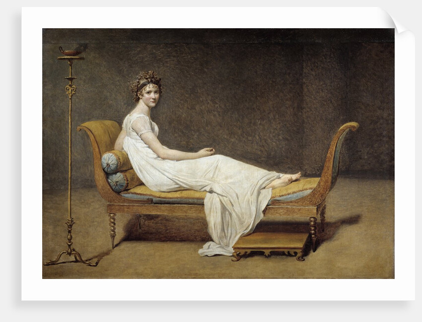 Portrait of Mrs Recamier by by Jacques-Louis David
