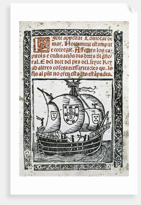 Catalan literature. 14th and 15th Centuries. Book of the Consulate of the Sea. Cover. by Anonymous
