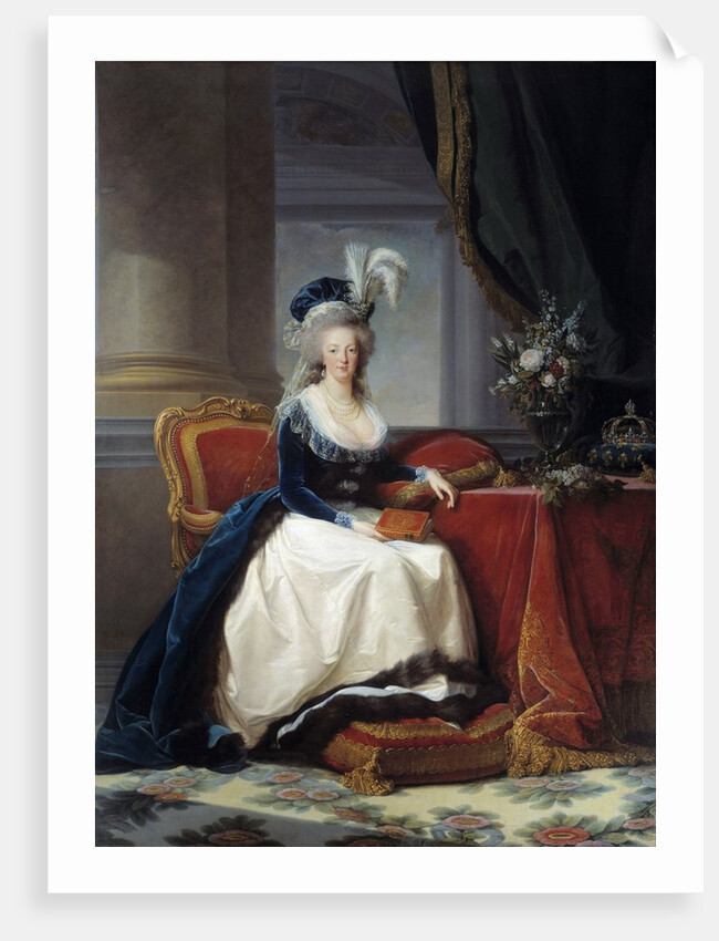 Portrait of Marie Antoinette, Queen of France by Elisabeth Vigee-Lebrun