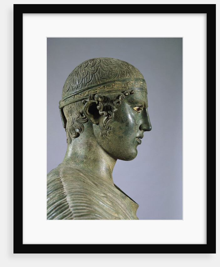Detail of the Charioteer of Delphi, also known as Heniokhos by Anonymous