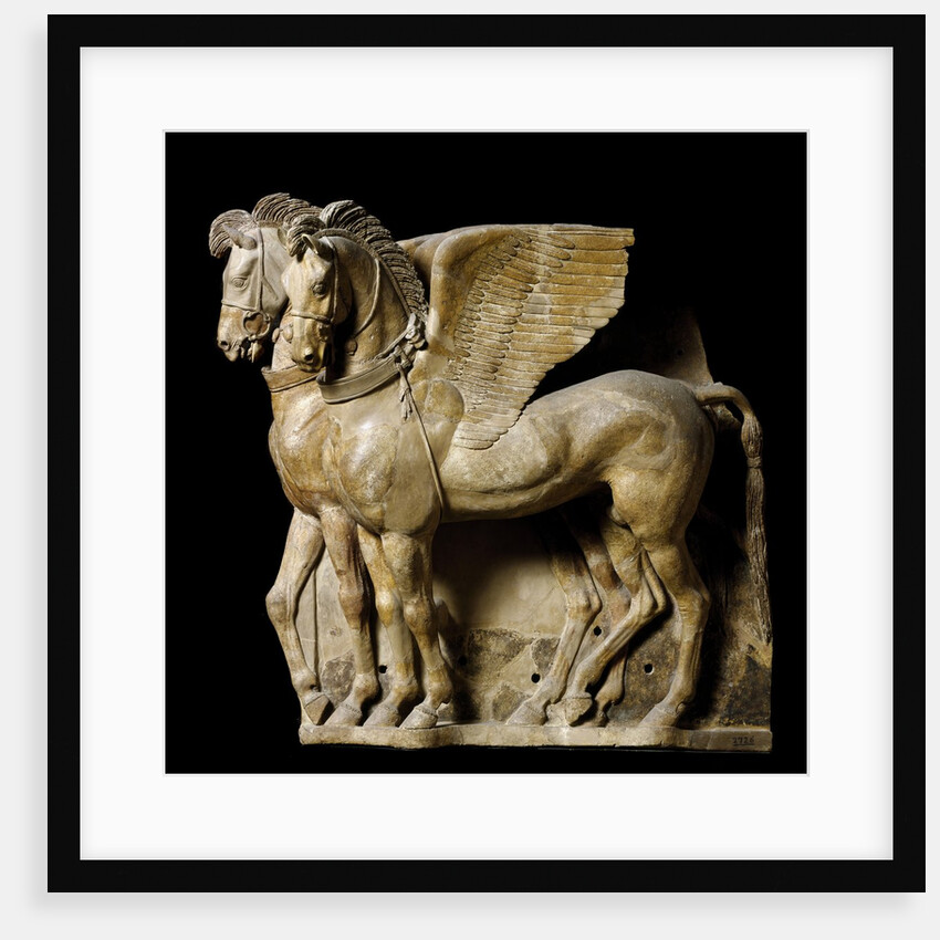 Etruscan sculpture of winged horses of Tarquinia by Anonymous