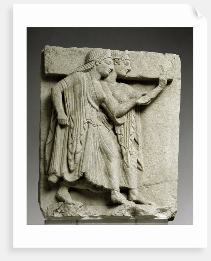 Ancient Greek metope with chorus of young girls by Anonymous