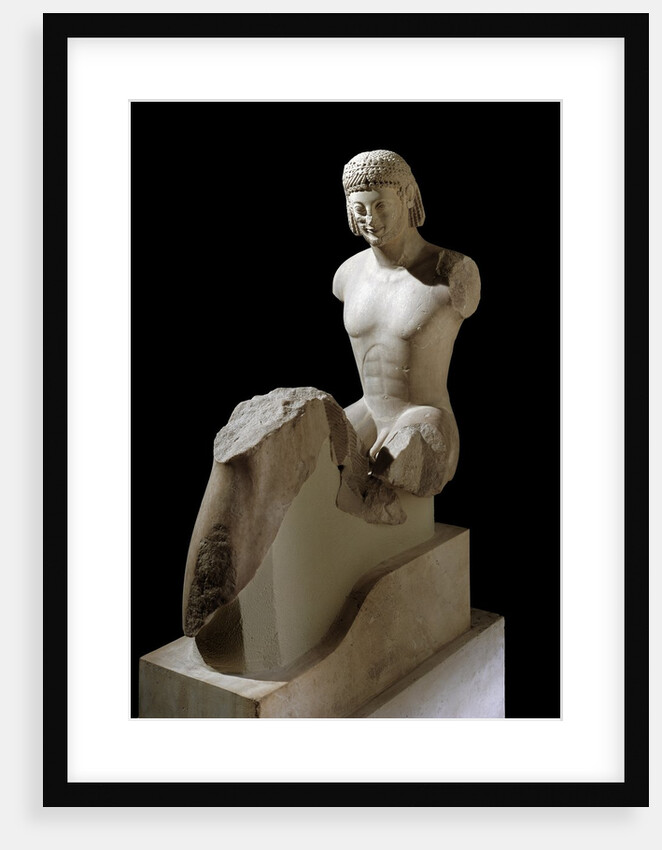 Archaic Greek sculpture of The Rampin Rider by Anonymous