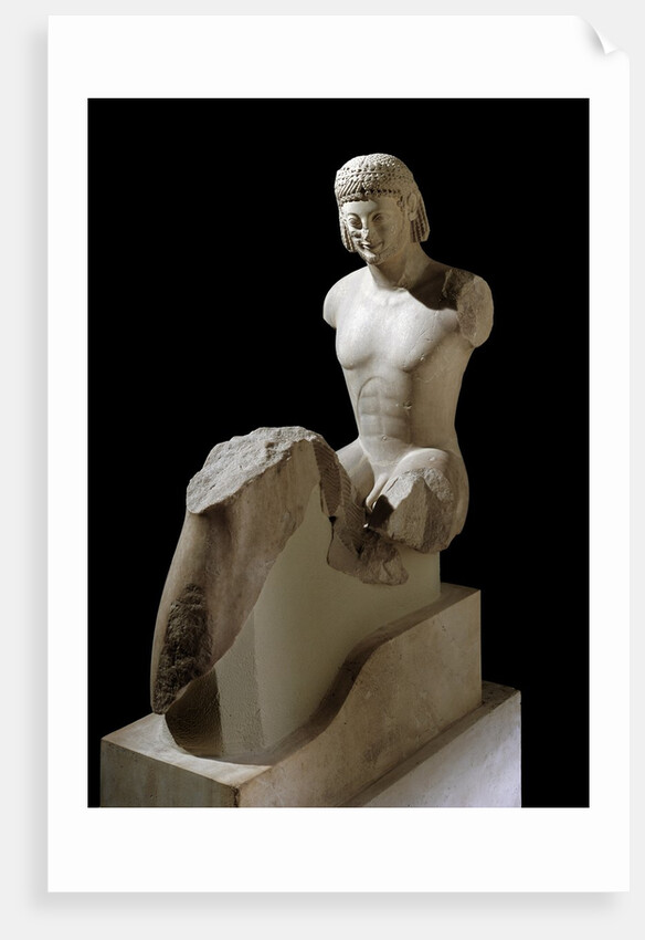 Archaic Greek sculpture of The Rampin Rider by Anonymous