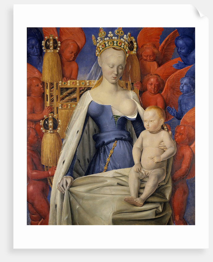 Virgin and Child Surrounded by Cherubim and Seraphim by Jean Fouquet