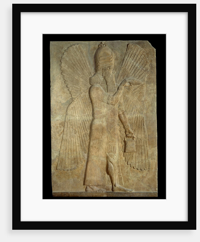 Mesopotamian relief of blessing winged genius by Anonymous