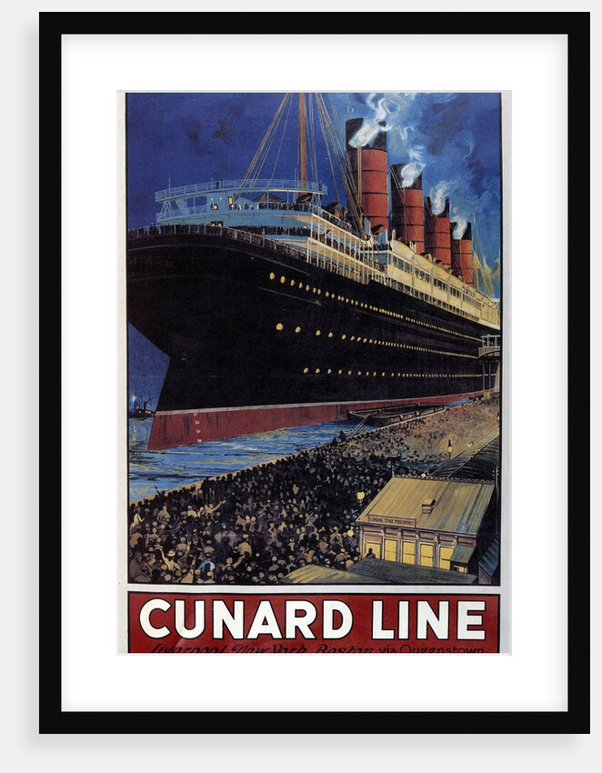 Poster for transatlantic crossings Cunard Line, 1908 by Anonymous