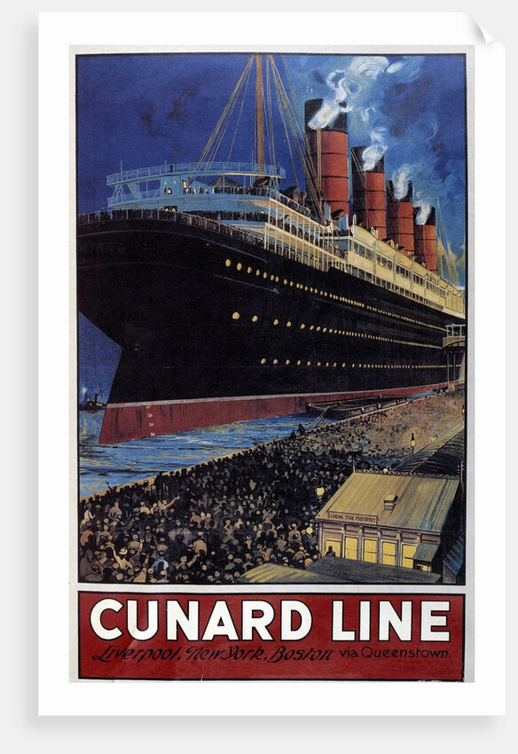 Poster for transatlantic crossings Cunard Line, 1908 by Anonymous