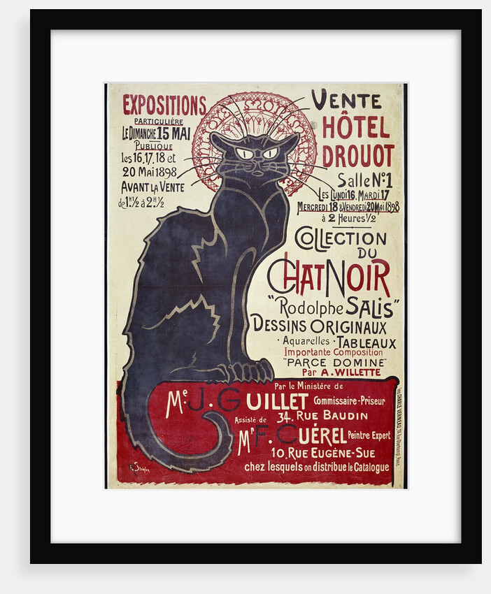 Poster advertising the sale of the "Chat Noir (Black Cat)" 1898 by Anonymous