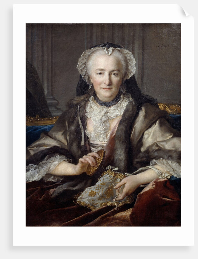Portrait of Anne Jarry, Madame Dange by Louis Tocque