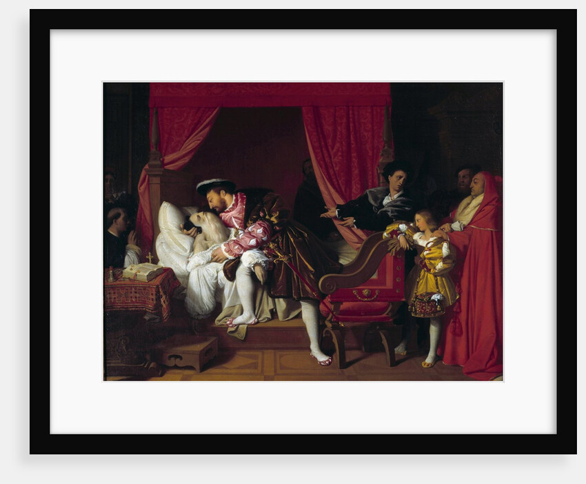 Francois I receives the last breath of Leonardo da Vinci by Jean-Auguste-Dominique Ingres