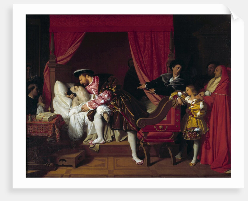 Francois I receives the last breath of Leonardo da Vinci by Jean-Auguste-Dominique Ingres