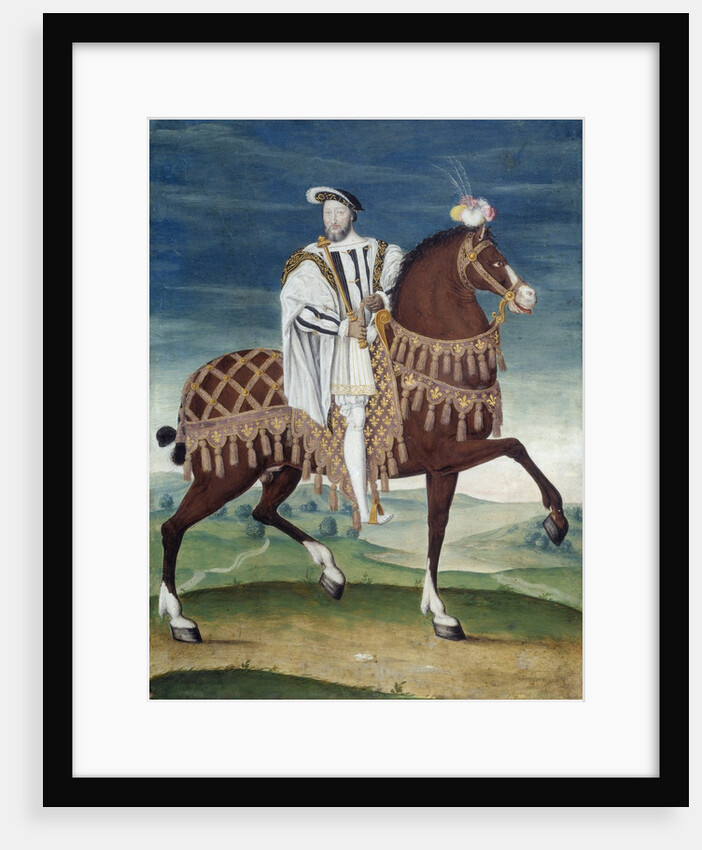 Equestrian Portrait of Francois I, French school by Anonymous