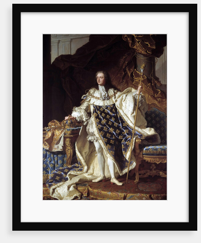 Portrait of Louis XV in coronation robes by Hyacinthe Rigaud