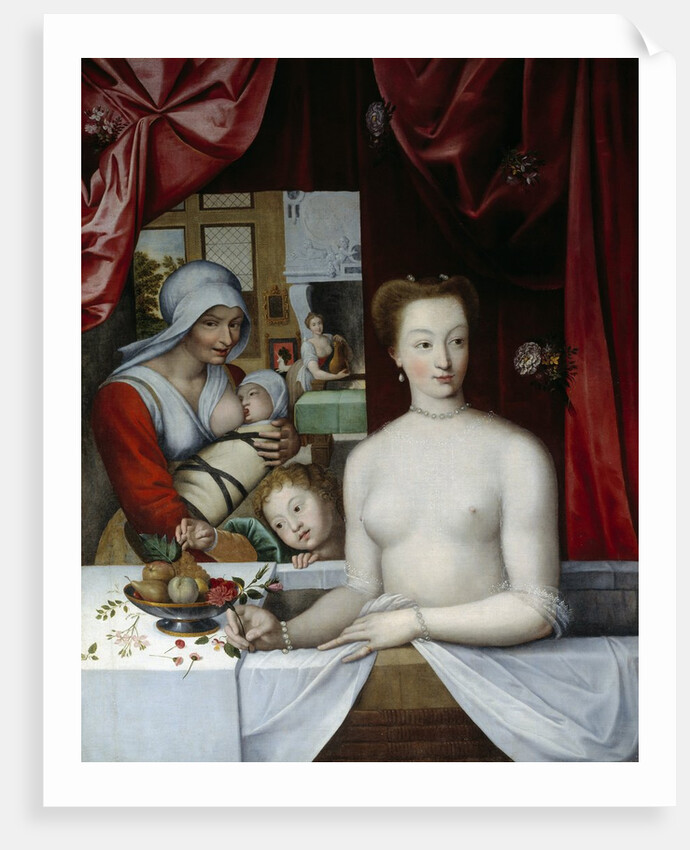 Gabrielle d'Estrees in her bath by Anonymous