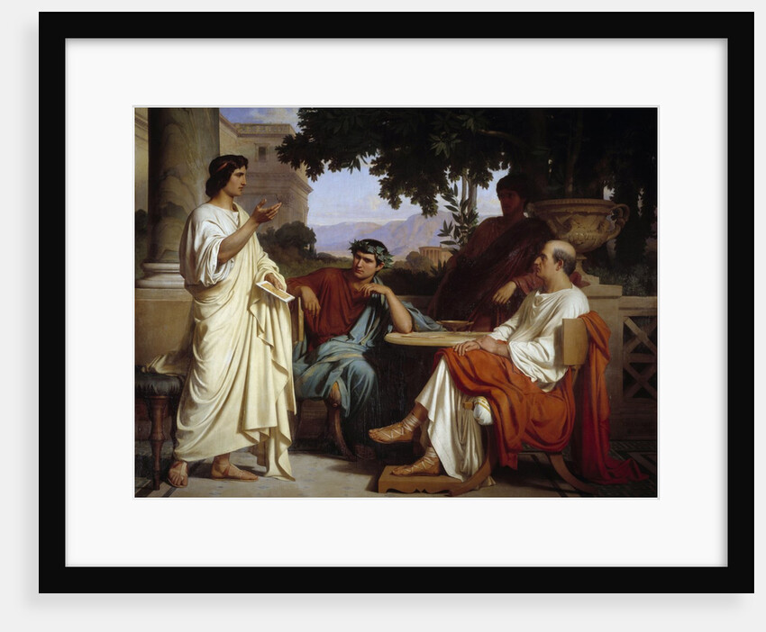 Horace, Virgil and Varius at the house of Maecenas by Charles Francois Jalabert