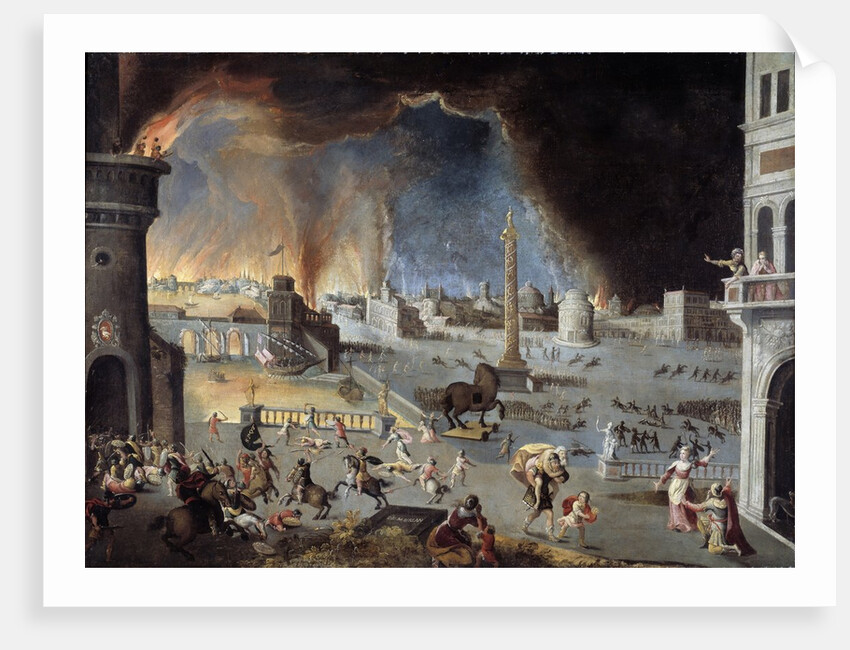 The fall of Trojan - Scene of the Trojan War by Jean Maublanc