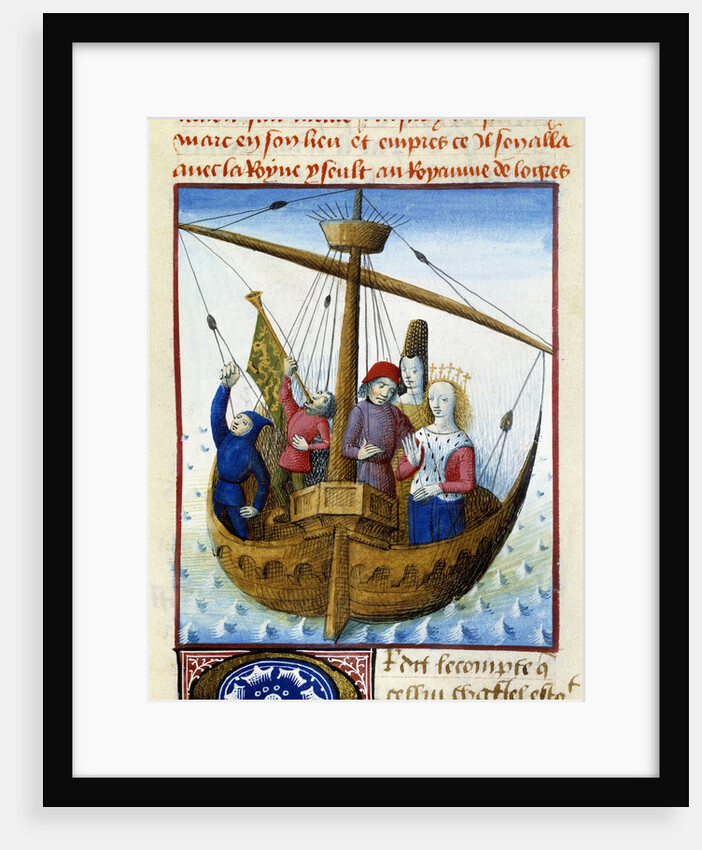 The queen Iseult releases Tristan and they board towards the kingdom of Logres by Anonymous