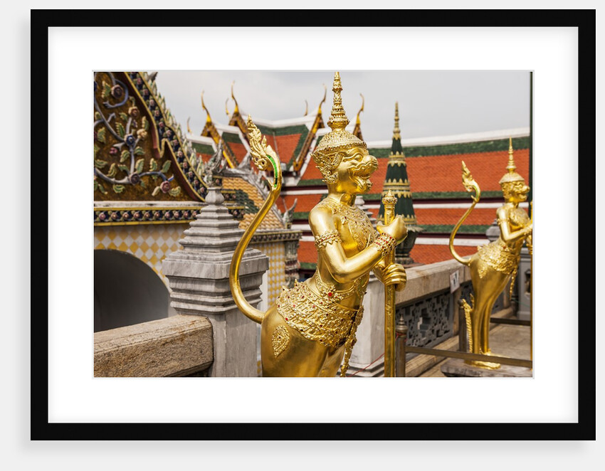 Grand Palace Complex, Wat Phra Kaew Temple (Temple of the Emerald Buddha), golden demon guardians by Anonymous
