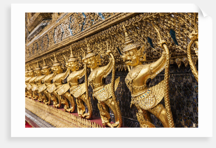 Grand Palace Complex, Wat Phra Kaew Temple (Temple of the Emerald Buddha), decorations with Garuda and Nagas statues by Anonymous