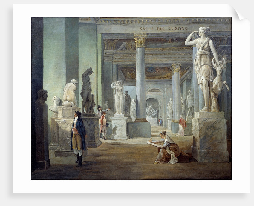The room of seasons in the Louvre Museum by Hubert Robert