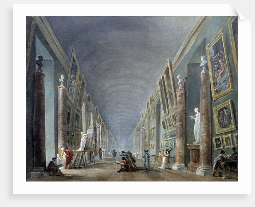 The Grand Hall of the Louvre by Hubert Robert
