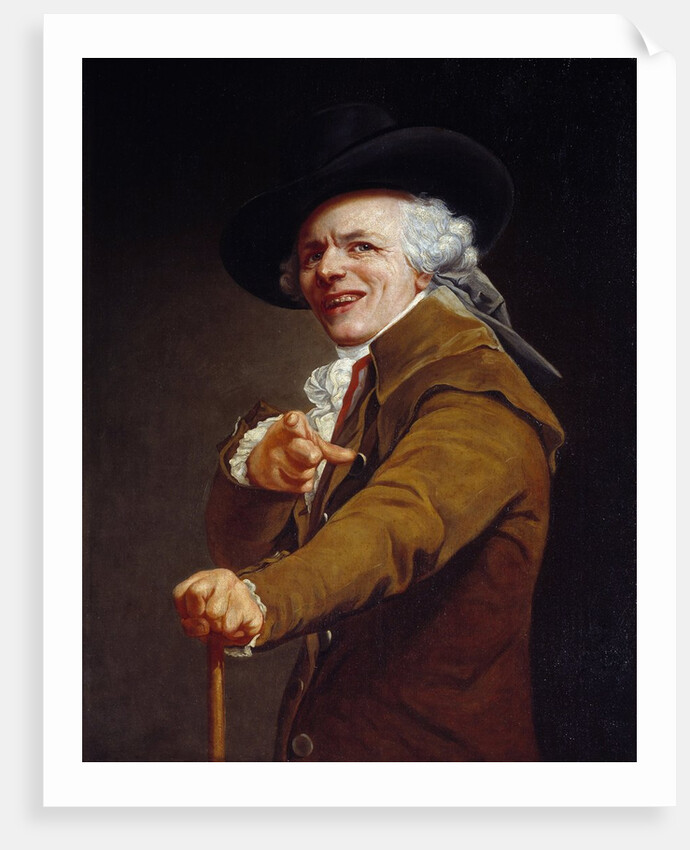 Self-Portrait of the artist with a mocking face by Joseph Ducreux