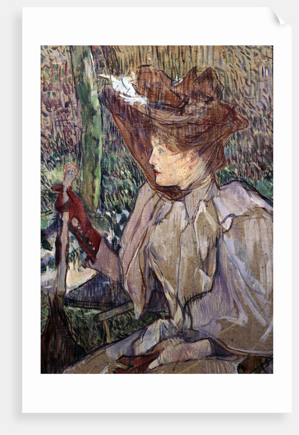Portrait of Honorine Platzer (Woman with Gloves) by Henri de Toulouse-Lautrec