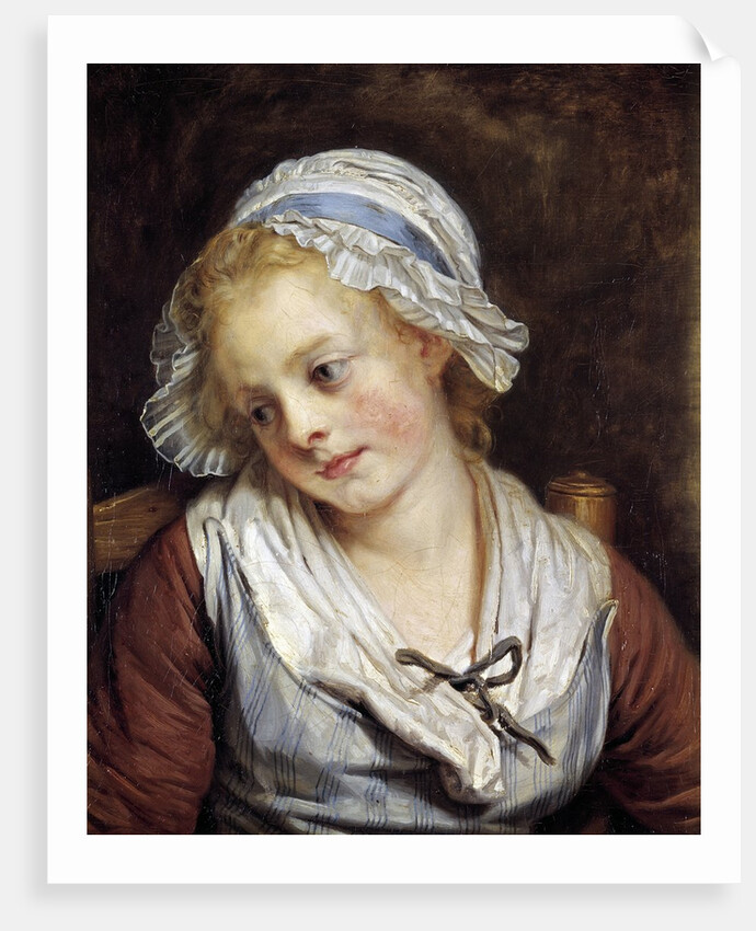 Portrait of a young girl by Jean-Baptiste Greuz
