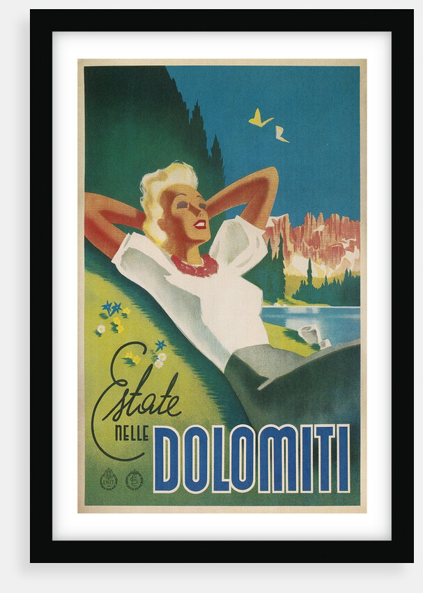 Travel Poster for the Dolomites, Italy by Anonymous